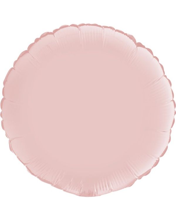 Satin Pastel Pink Round Foil Balloon - 18&quot;
