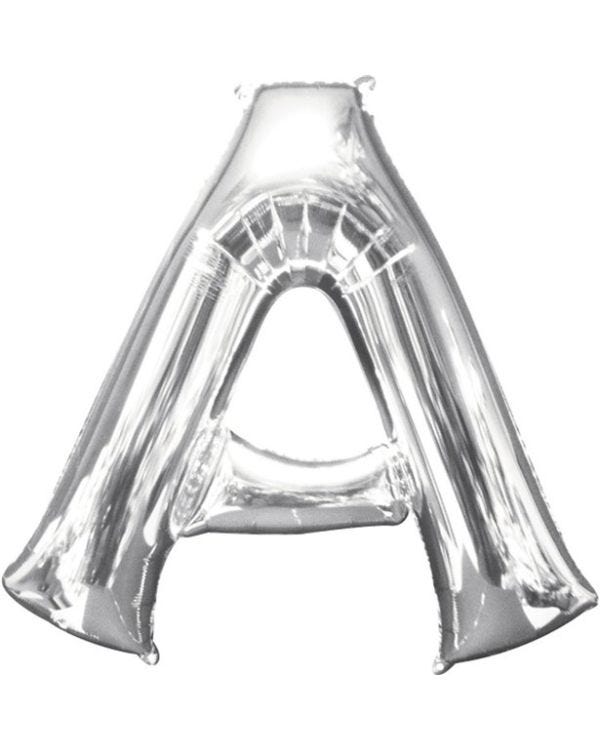 Silver Letter A Balloon - 34&quot; Foil