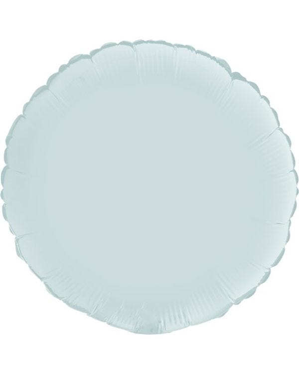 Satin Pastel Blue Round Foil Balloon - 18&quot;