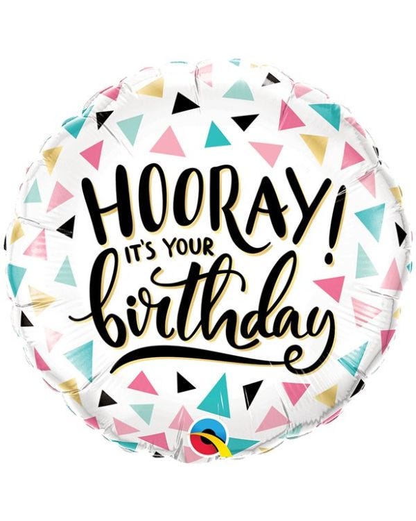 Birthday Hooray! Balloon - 18&quot; Foil