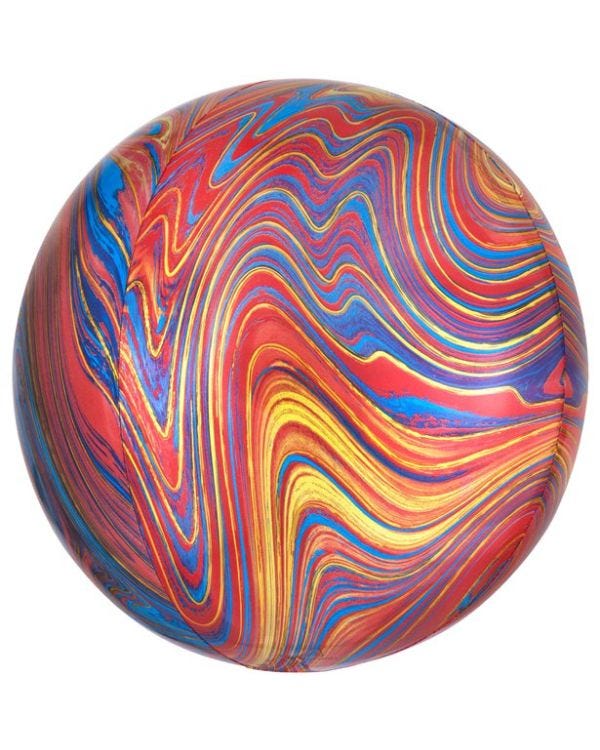Colourful Marblez Orbz - 16&quot; Foil Balloon