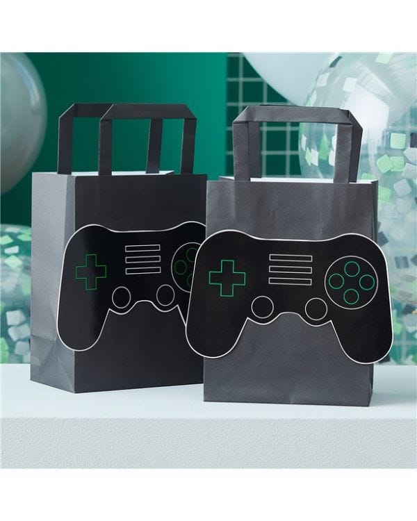 Gamer 3D Controller Eco Party Bags (5pk)