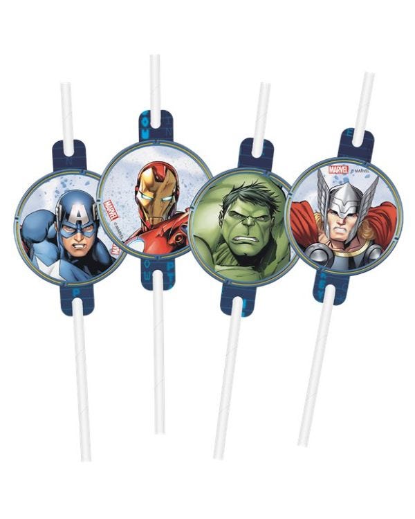 Avengers Infinity Stones Paper Straws (4pk)