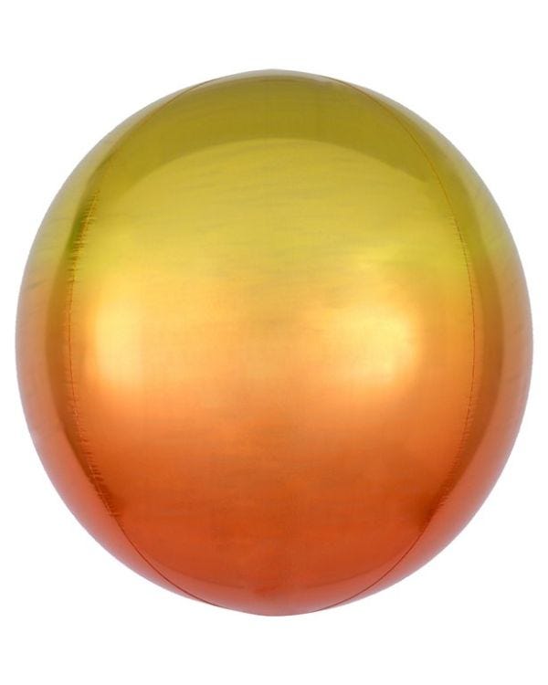 Ombre Yellow &amp; Orange Orbz Balloon - 16&quot; Foil