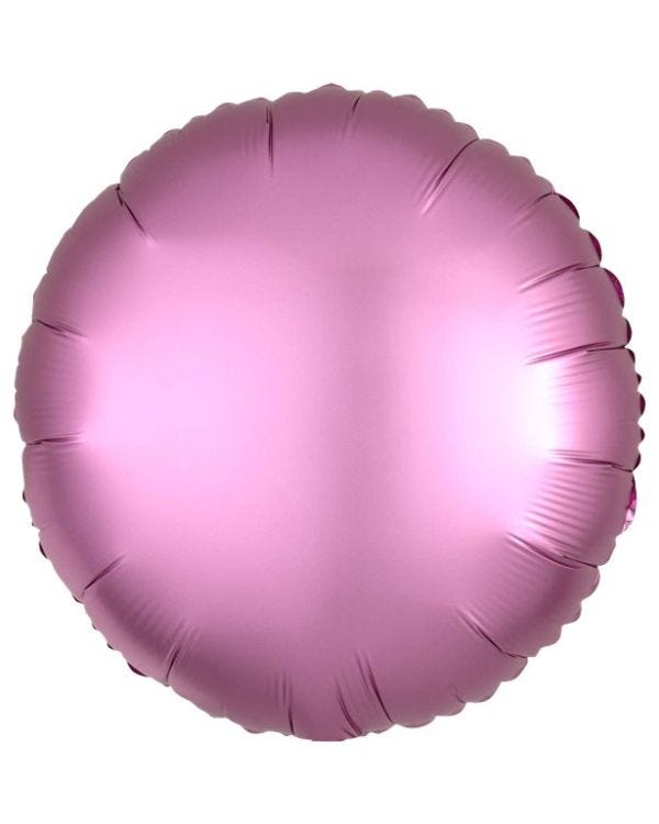 Flamingo Satin Luxe Circle Foil Balloon -  18&quot;