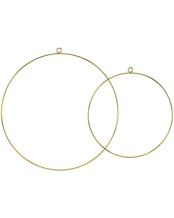 Hoops - Gold Metal Hanging Decorations (2pk)