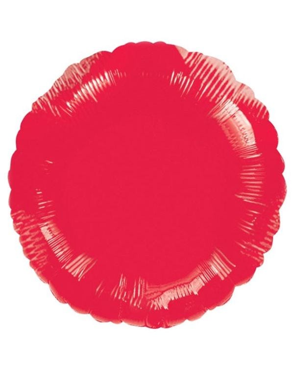 Metallic Red Round Balloon - 18&#039;&#039; Foil - unpackaged