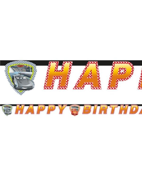 Disney Cars 3 &#039;Happy Birthday&#039; Paper Banner - 2m
