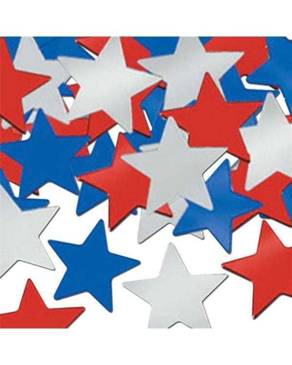 Red, White &amp; Blue Stars Table Confetti - 28g bag