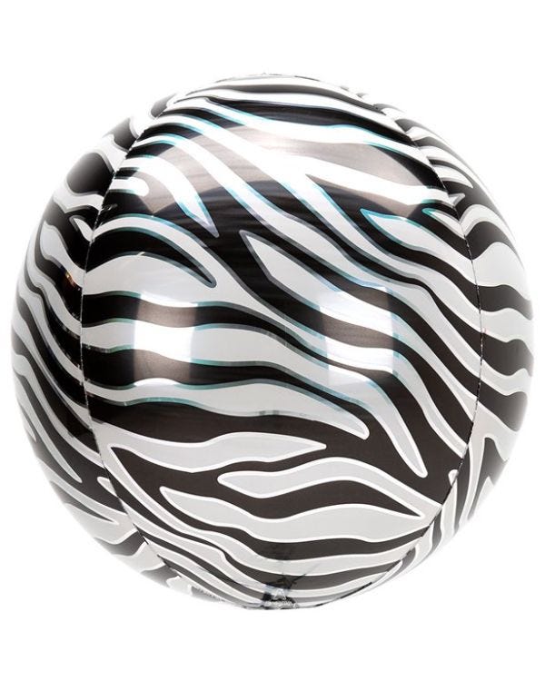 Orbz Zebra Print - 16&quot; Foil