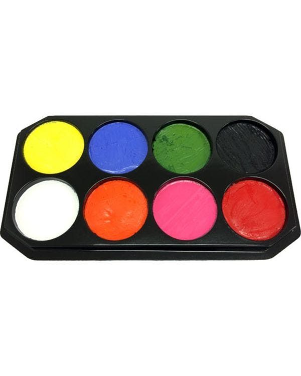 Snazaroo Palette &amp; 8x 18ml Colour pots - 350 faces