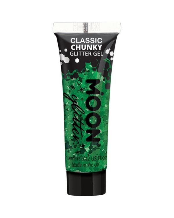 Chunky Glitter Body Gel - Green 12ml
