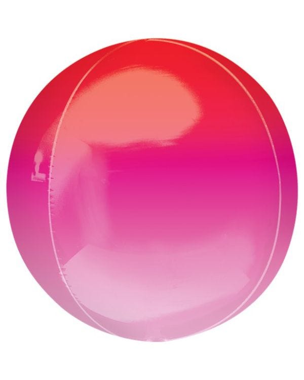Red &amp; Pink Orbz Balloon - 16&quot; Foil