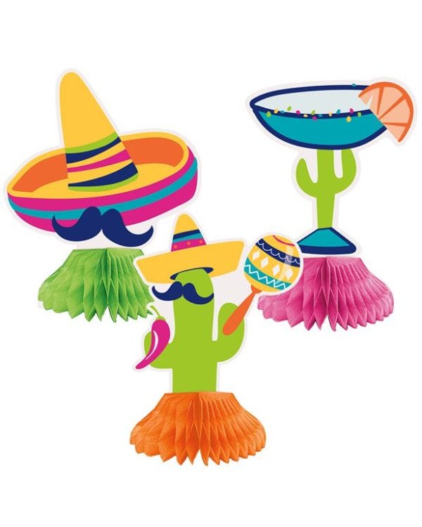 Boho Fiesta Mini Honeycomb Table Centrepieces (3pk)