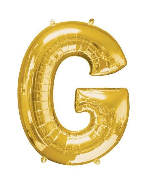 Gold Letter G Balloon - 16&quot; Foil