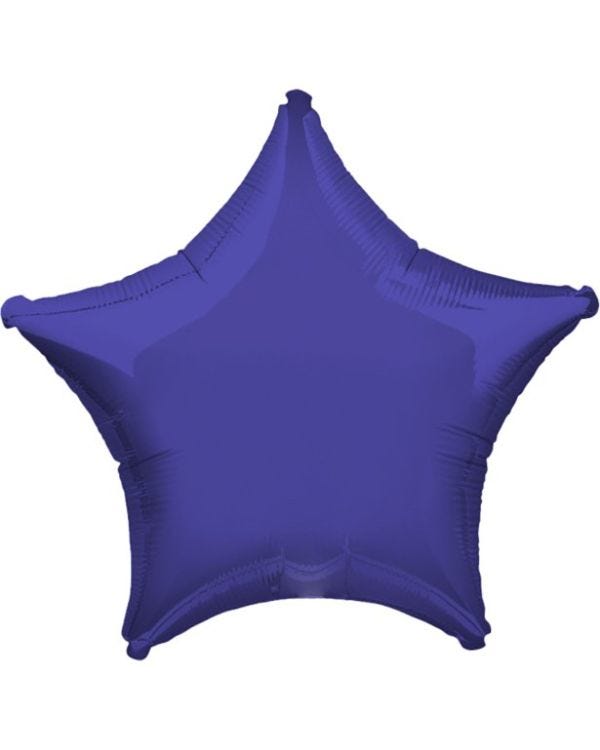 Purple Star Balloon - 19&quot; Foil - unpackaged
