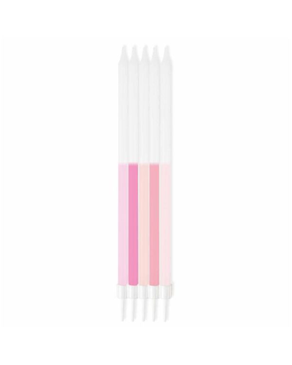 Pink Mix Tall Candles - 16cm (10pk)