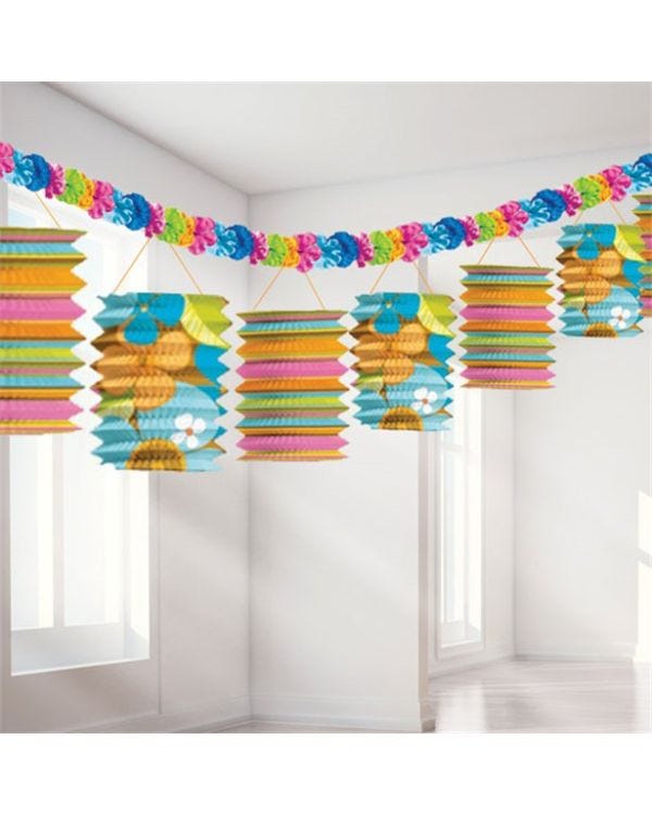 Paper Lantern Garland - 3.7m Hawaiian Decoration