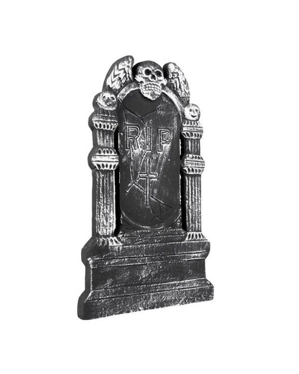 Flying Skull &#039;RIP&#039; Tombstone - 50cm
