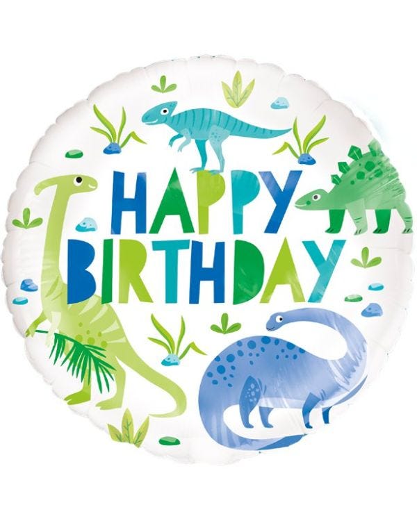 Dino-Roar &#039;Happy Birthday&#039; Foil Balloon - 18&quot;