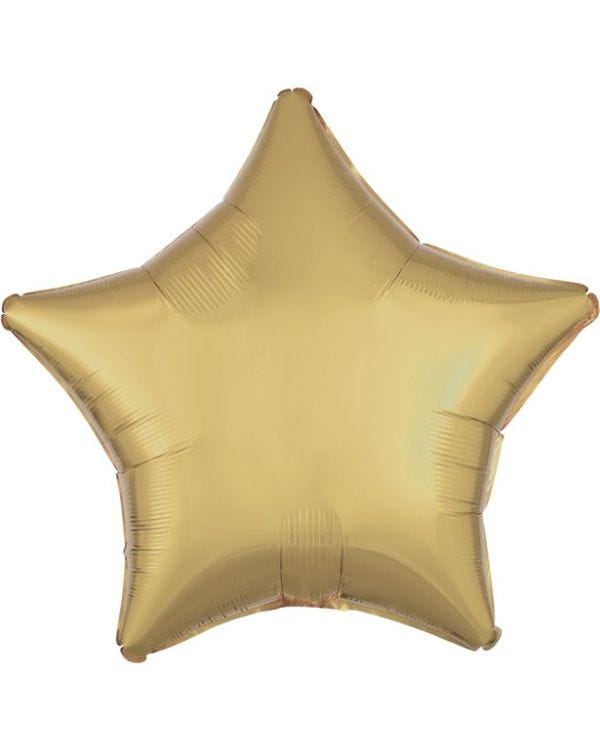 Silk Lustre White Gold Star Foil Unpackaged - 18&quot;