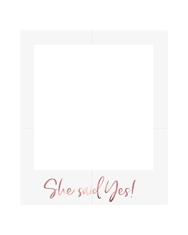 She Said Yes Rose Gold Selfie Photo Frame - 60cm