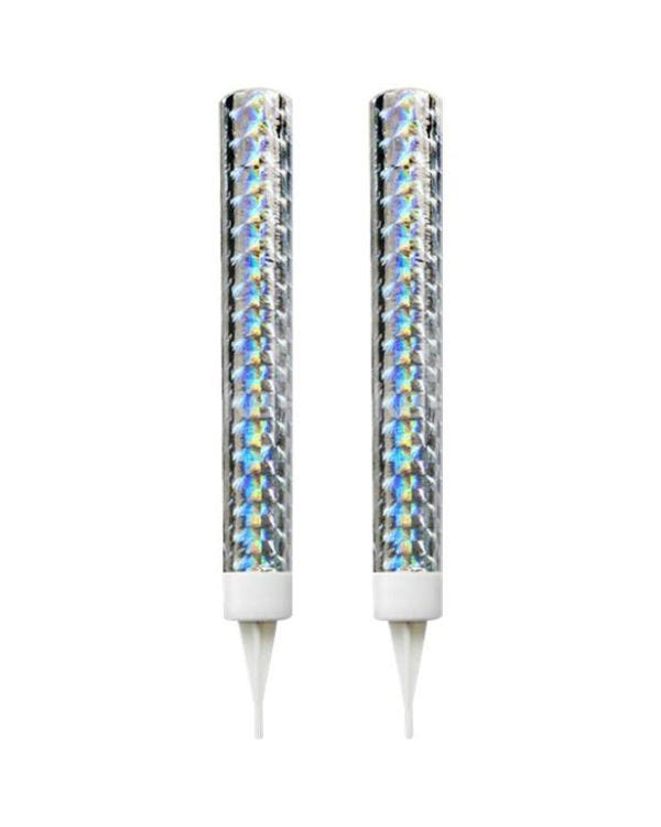Silver Fountain Candles - 15cm (2pk)