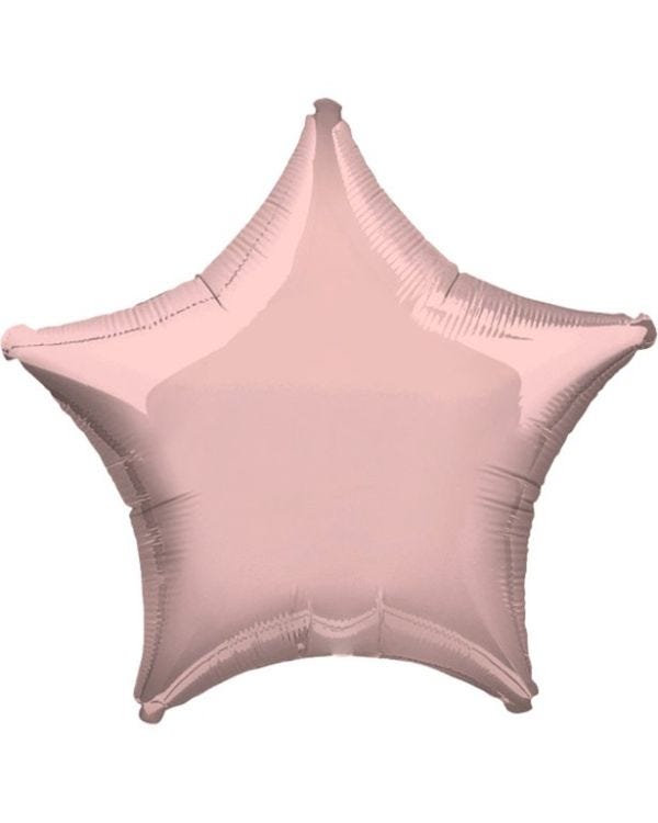 Metallic Pearl Pastel Pink Star Balloon - 19&#039;&#039; Foil - unpackaged