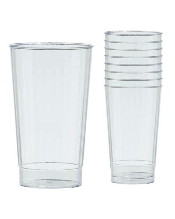 Clear Plastic Tumbler Glasses - 455ml (16pk)