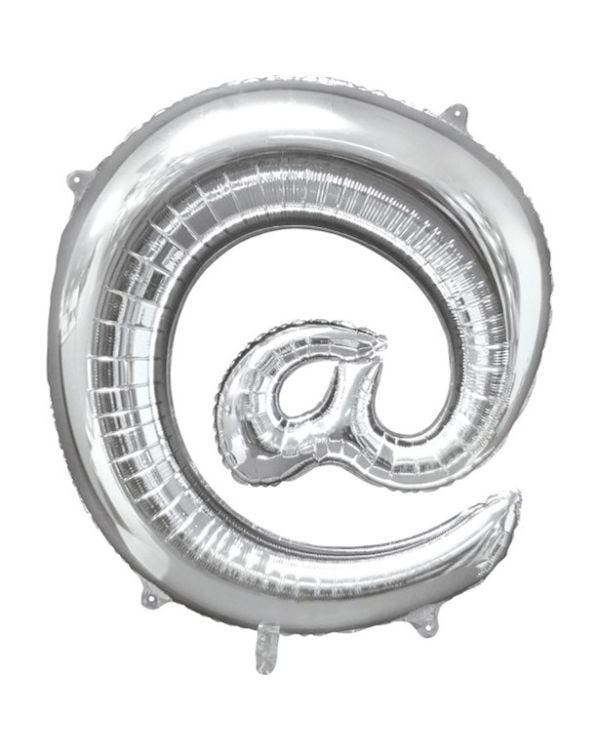 Silver At Shaped Balloon - 34&quot; Foil