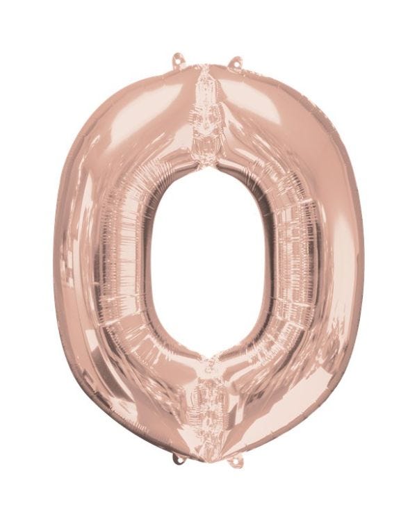 Rose Gold Letter O Balloon - 34 Foil