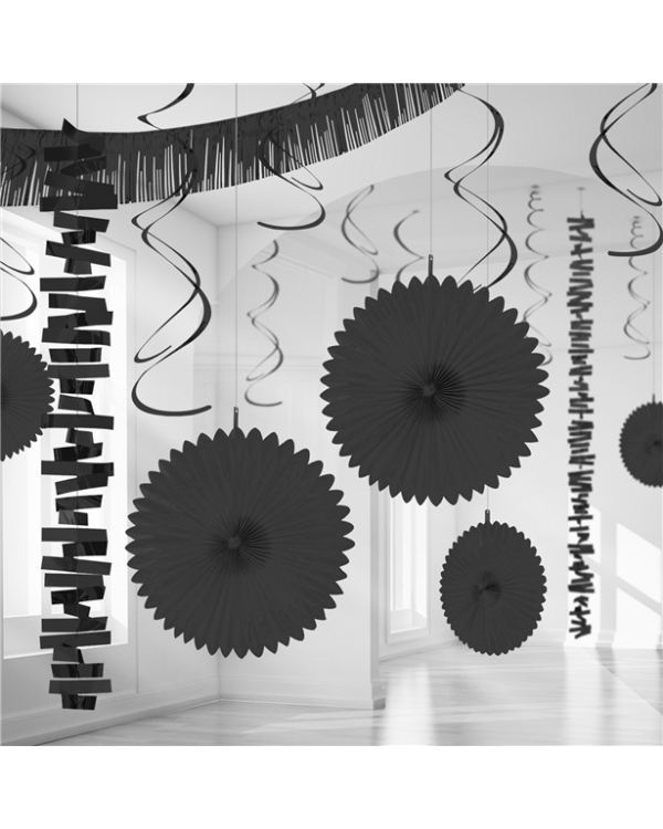 Black Paper &amp; Foil Room Decorating Kit