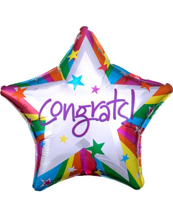 Congrats Star Foil Balloon - 18&quot;