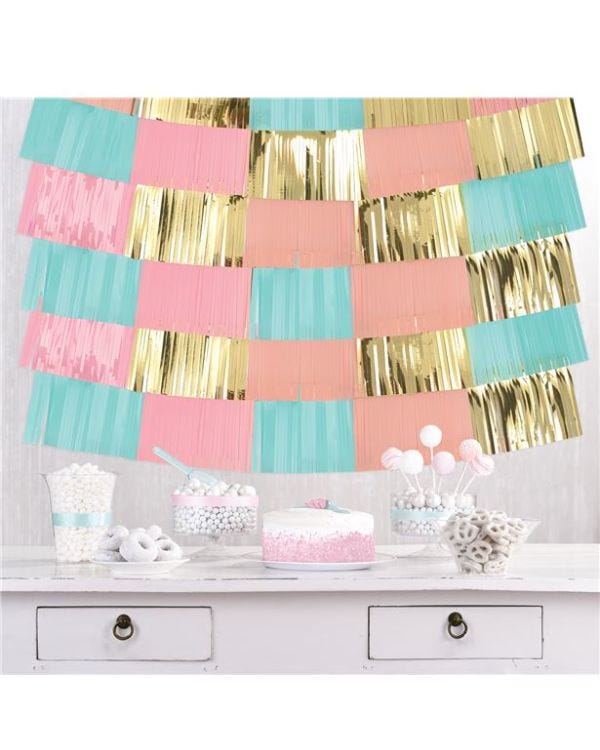Pastel Foil Decorative Hanging Backdrop (9pk)