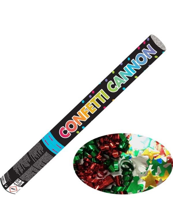 Multi Coloured Foil Confetti Cannon - 58cm