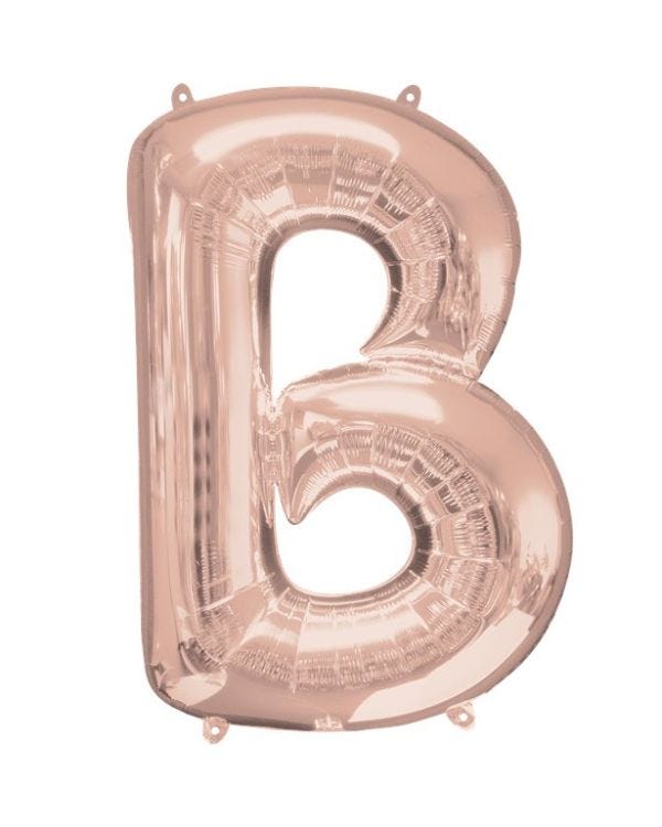 Rose Gold Letter B Air Filled Balloon - 16&quot; Foil