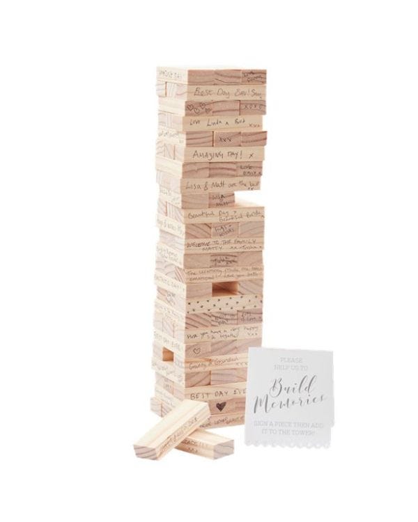 Beautiful Botanics Wooden Build a Memory Guest Book