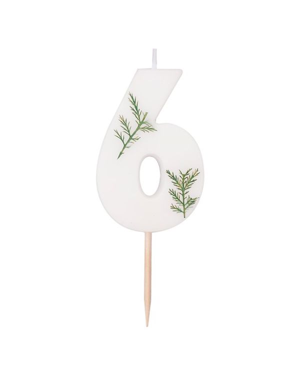 Number 6 Leaf Foliage Candle