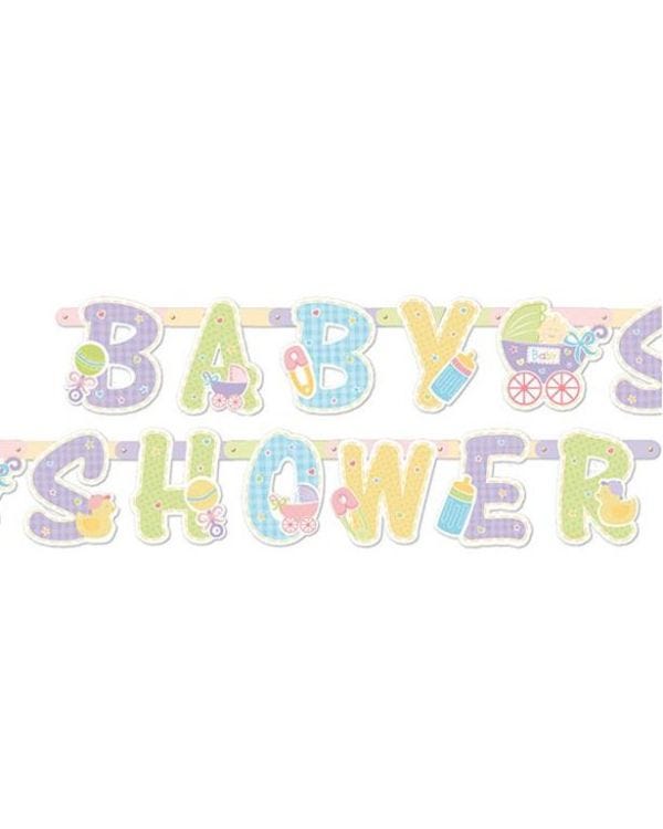 Baby Shower Jointed Letter Banner - 1.9m