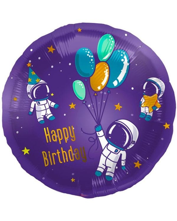 Space Birthday Foil Balloon - 18&quot;