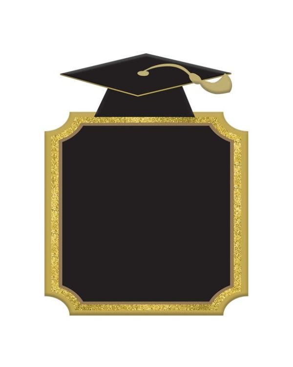 Graduation MDF Chalkboard - 17cm x 22cm