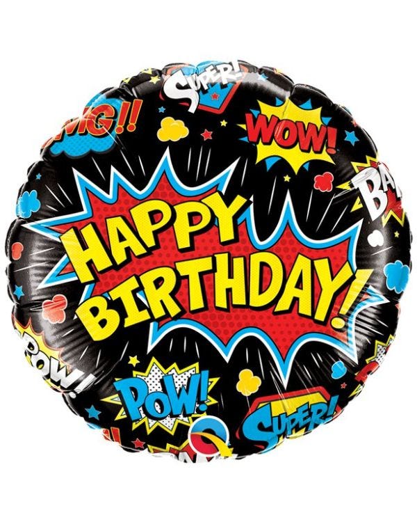 Super Hero Birthday Balloon - 18&quot; Foil