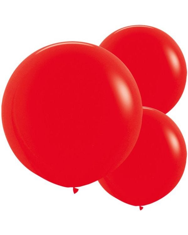 Red Balloons - 24&quot; Latex (3pk)