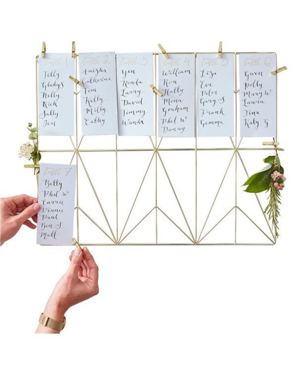 Gold Wedding Table Planner Kit