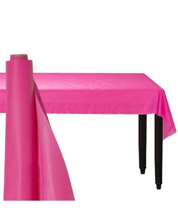 Hot Pink Plastic Banqueting Roll - 30m