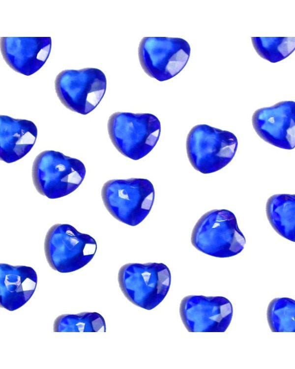 Sapphire Blue Heart Table Diamantes (28g pack)