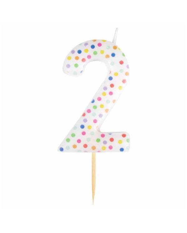 Number 2 Dots Candle