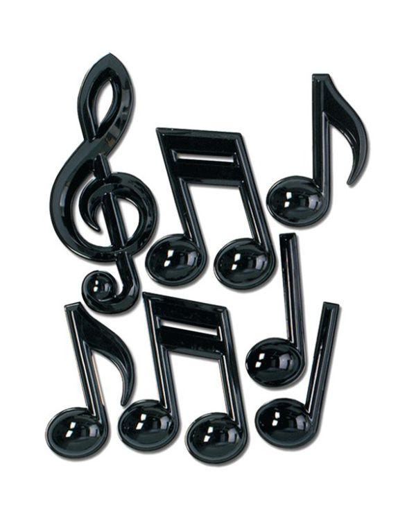 Musical Notes Party Decorations - Plastic 33cm (7pk)