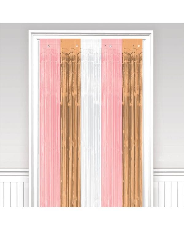 Rose Gold Blush Foil Curtain - 2.4m