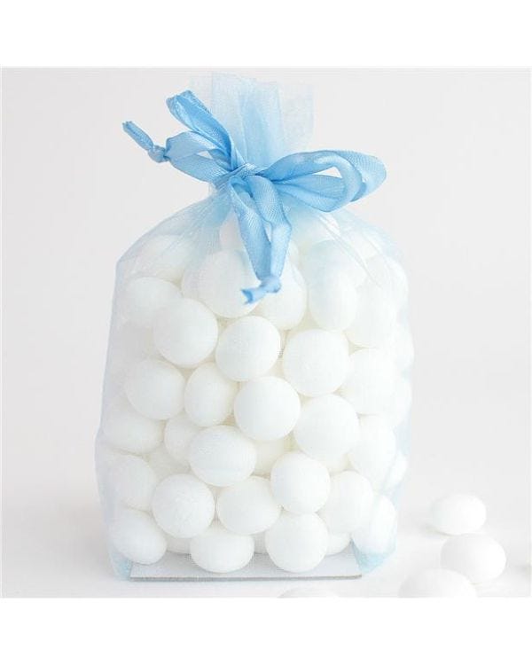 Baby Blue Organza Bags - 15cm x 11cm (10pk)